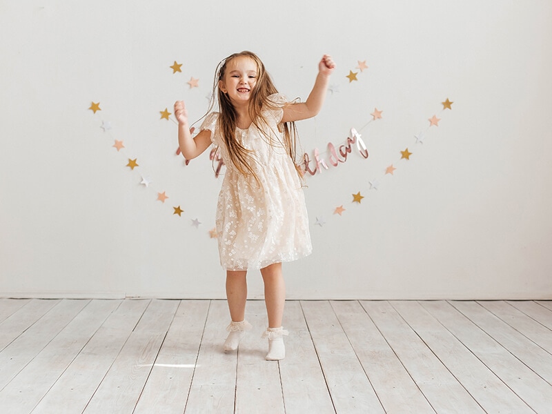 Little Girl In Beautiful Dress